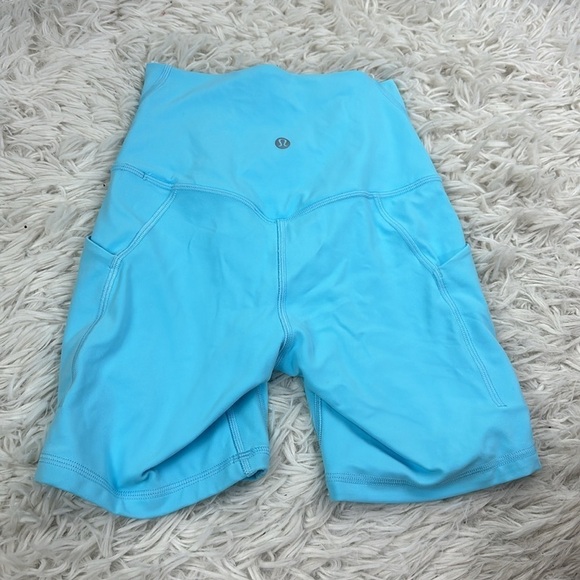 Lululemon Align High-Rise Short with Pockets 6" Cyan Blue - Picture 3 of 4